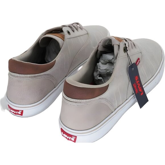 Levi's Ethan Chambray Khaki Tan Low-Top Sneakers Men's US 13M - Picture 3 of 6